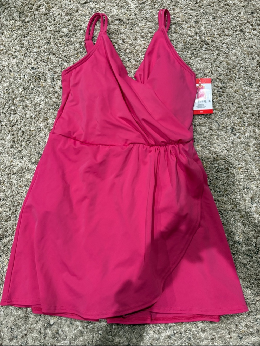Lands' End Hot Pink One-Piece Swimdress